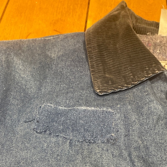 Vtg 80s Walls Blizzard Pruf USA Made Blanket Lined Denim Chore Barn Jacket Med - Picture 7 of 15